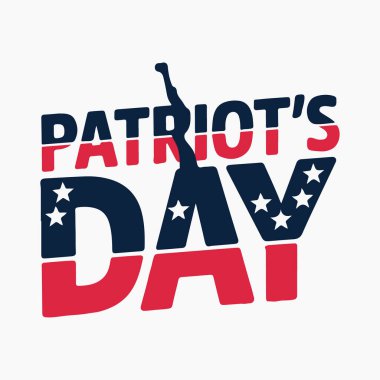 Vatanseverlik Günü siluet vektör çizimi beyaz arkaplanlı