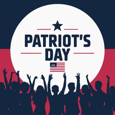 Vatanseverlik Günü siluet vektör çizimi beyaz arkaplanlı