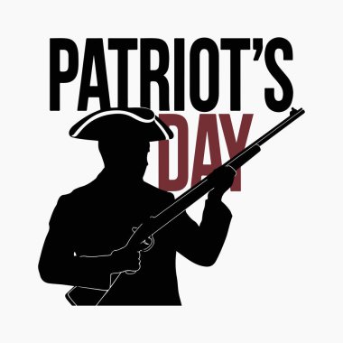 Vatanseverlik Günü siluet vektör çizimi beyaz arkaplanlı