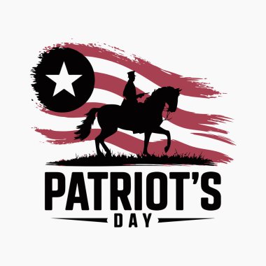 Vatanseverlik Günü siluet vektör çizimi beyaz arkaplanlı