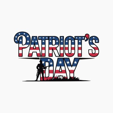 Vatanseverlik Günü siluet vektör çizimi beyaz arkaplanlı