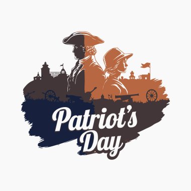 Vatanseverlik Günü siluet vektör çizimi beyaz arkaplanlı