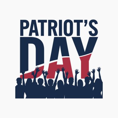 Vatanseverlik Günü siluet vektör çizimi beyaz arkaplanlı