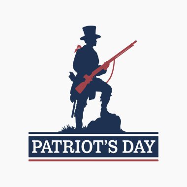 Vatanseverlik Günü siluet vektör çizimi beyaz arkaplanlı