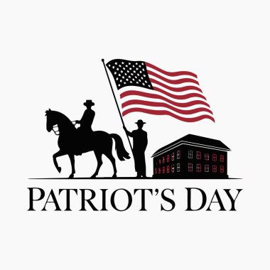 Vatanseverlik Günü siluet vektör çizimi beyaz arkaplanlı