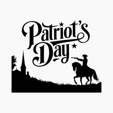 Vatanseverlik Günü siluet vektör çizimi beyaz arkaplanlı