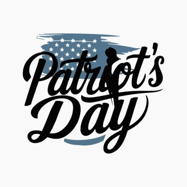 Vatanseverlik Günü siluet vektör çizimi beyaz arkaplanlı