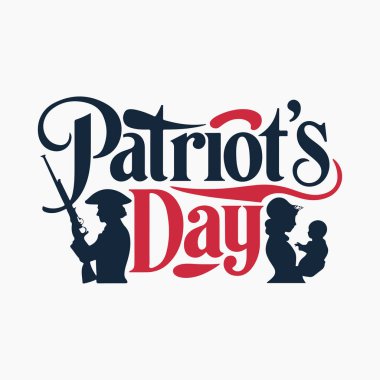 Vatanseverlik Günü siluet vektör çizimi beyaz arkaplanlı