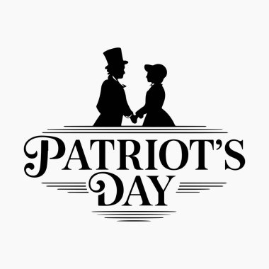 Vatanseverlik Günü siluet vektör çizimi beyaz arkaplanlı