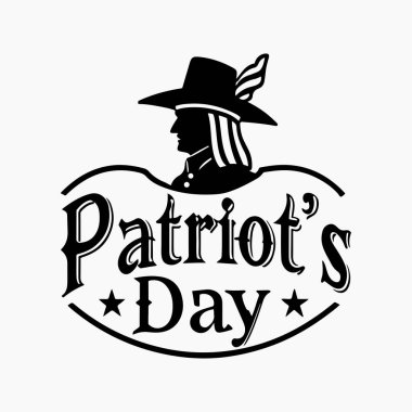 Vatanseverlik Günü siluet vektör çizimi beyaz arkaplanlı