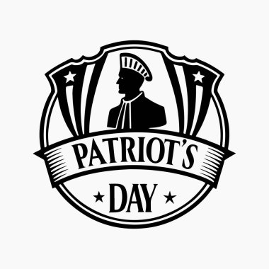 Vatanseverlik Günü siluet vektör çizimi beyaz arkaplanlı