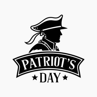 Vatanseverlik Günü siluet vektör çizimi beyaz arkaplanlı