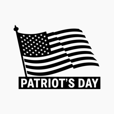 Vatanseverlik Günü siluet vektör çizimi beyaz arkaplanlı