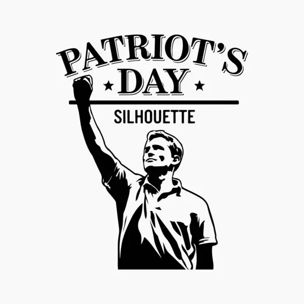 Vatanseverlik Günü siluet vektör çizimi beyaz arkaplanlı