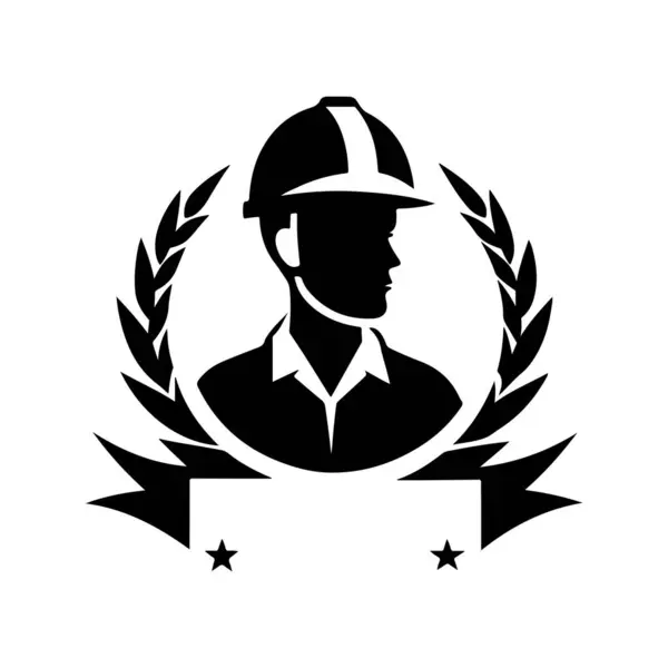 Mutlu İşçi Bayramı silüeti beyaz arkaplanlı vektör çizimi