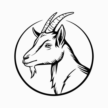 Beyaz arkaplan ile saanen keçi vektör sanat illüstrasyonu