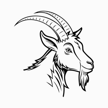 Beyaz arkaplan ile saanen keçi vektör sanat illüstrasyonu