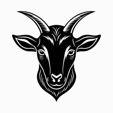 Beyaz arkaplan ile saanen keçi vektör sanat illüstrasyonu