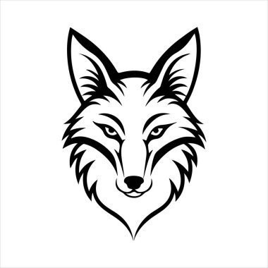 Beyaz arkaplan ile kırmızı tilki vektör sanat çizimi