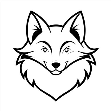 Beyaz arkaplan ile kırmızı tilki vektör sanat çizimi