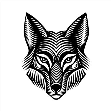 Beyaz arkaplan ile kırmızı tilki vektör sanat çizimi