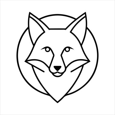 Beyaz arkaplan ile kırmızı tilki vektör sanat çizimi