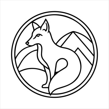 Beyaz arkaplan ile kırmızı tilki vektör sanat çizimi