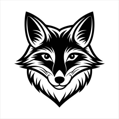 Beyaz arkaplan ile kırmızı tilki vektör sanat çizimi