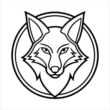 Beyaz arkaplan ile kırmızı tilki vektör sanat çizimi