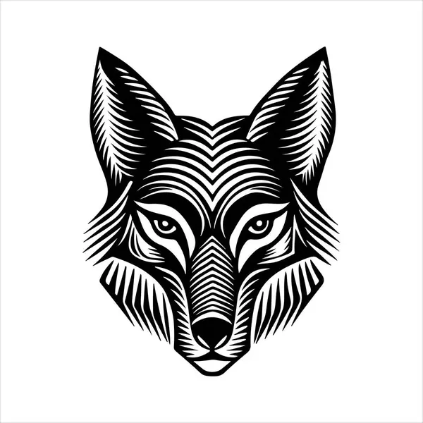 Beyaz arkaplan ile kırmızı tilki vektör sanat çizimi