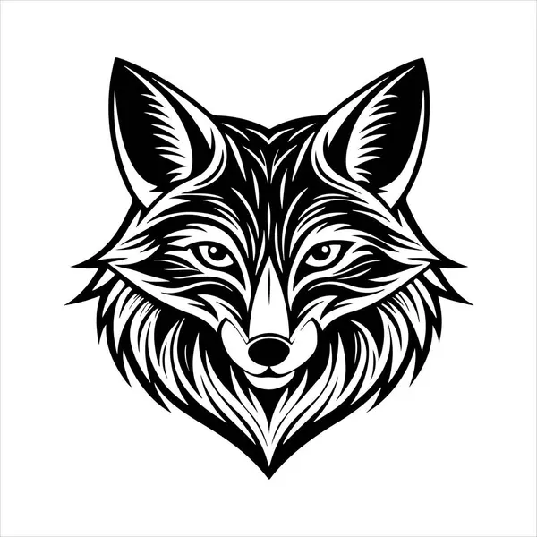 Beyaz arkaplan ile kırmızı tilki vektör sanat çizimi