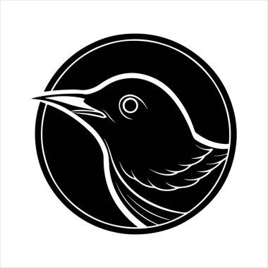 Avrupa sığırcık hattı sanat silueti vektör sanat illüstrasyonu