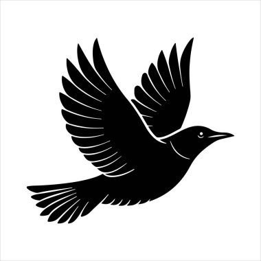 Avrupa sığırcık hattı sanat silueti vektör sanat illüstrasyonu