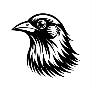 Avrupa sığırcık hattı sanat silueti vektör sanat illüstrasyonu