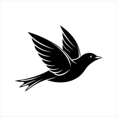 Avrupa sığırcık hattı sanat silueti vektör sanat illüstrasyonu