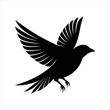 Avrupa sığırcık hattı sanat silueti vektör sanat illüstrasyonu