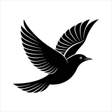 Avrupa sığırcık hattı sanat silueti vektör sanat illüstrasyonu