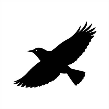 Avrupa sığırcık hattı sanat silueti vektör sanat illüstrasyonu