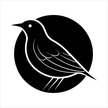 Avrupa sığırcık hattı sanat silueti vektör sanat illüstrasyonu