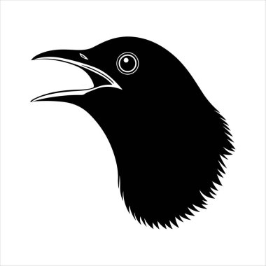 Avrupa sığırcık hattı sanat silueti vektör sanat illüstrasyonu