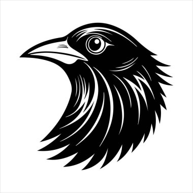 Avrupa sığırcık hattı sanat silueti vektör sanat illüstrasyonu