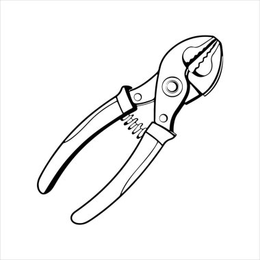 Manuel kablo kesici siluet vektör sanat çizimi