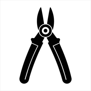 Manuel kablo kesici siluet vektör sanat çizimi