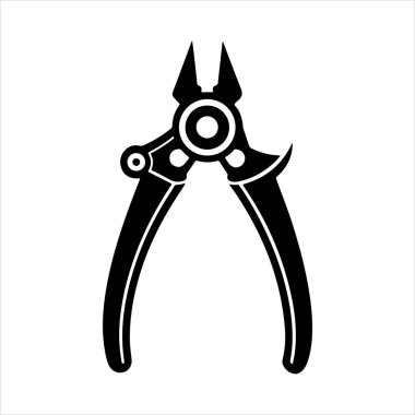 Manuel kablo kesici siluet vektör sanat çizimi