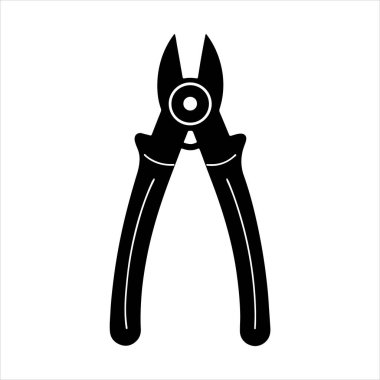 Manuel kablo kesici siluet vektör sanat çizimi