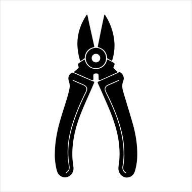 Manuel kablo kesici siluet vektör sanat çizimi