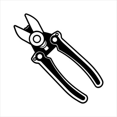 Manuel kablo kesici siluet vektör sanat çizimi