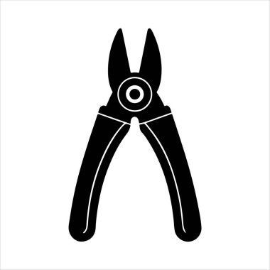 Manuel kablo kesici siluet vektör sanat çizimi