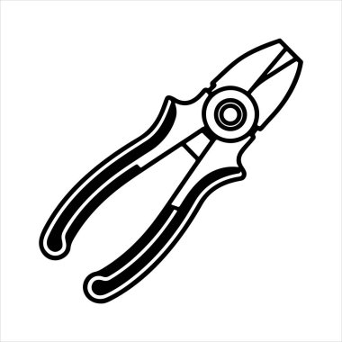 Manuel kablo kesici siluet vektör sanat çizimi