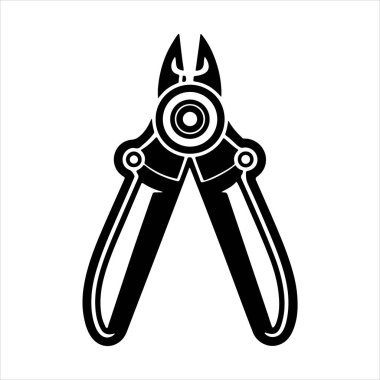 Manuel kablo kesici siluet vektör sanat çizimi